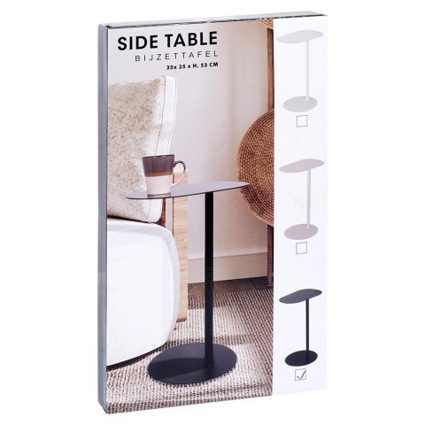 Stolik kawowy metalowy czarny boczny 35x25x53 cm