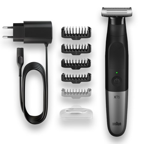Braun Beard trimmer XT5100 Operating time (max) 50 min, Built-in rechargeable battery, Black/Silver, Cordless or corded Braun Beard trimmer XT5100 Operating time (max) 50 min, Built-in rechargeable battery, Black/Silver, Cordless or corded