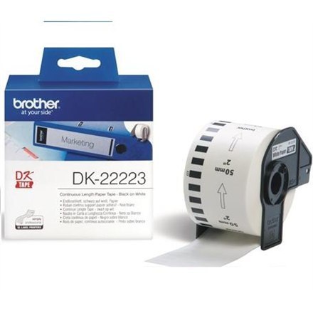 Brother DK-22223 Continuous Length Paper Label White, DK, 30.48 m, 50mm Brother DK-22223 Continuous Length Paper Label White, DK, 30.48 m, 50mm