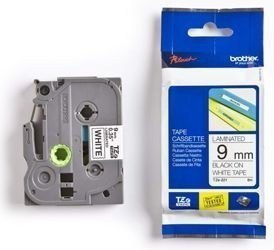 Brother TZe-221 Laminated Tape Black on White, TZe, 8 m, 9 mm Brother TZe-221 Laminated Tape Black on White, TZe, 8 m, 9 mm