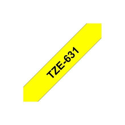 Brother TZe-631 Laminated Tape Black on Yellow, TZe, 8 m, 1.2 cm Brother TZe-631 Laminated Tape Black on Yellow, TZe, 8 m, 1.2 cm