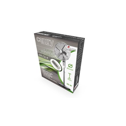 Camry CR 7314 Stand Fan, Diameter 45 cm, Stainless steel, Timer, 190 W, Oscillation