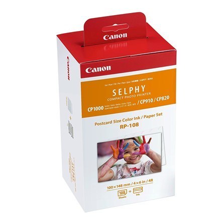 Canon Color Ink/Paper Set for SELPHY CP1300 Printer RP-108 Canon Color Ink/Paper Set for SELPHY CP1300 Printer RP-108