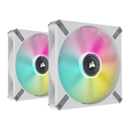Corsair iCUE ML140 RGB ELITE Premium, Dual Pack CO-9050119-WW White Corsair iCUE ML140 RGB ELITE Premium, Dual Pack CO-9050119-WW White