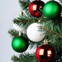 Bombki choinkowe nietłukące czerwone zielone białe 5 cm 16 szt.