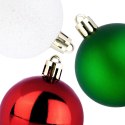 Bombki choinkowe nietłukące czerwone zielone białe 5 cm 16 szt.