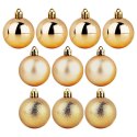 Bombki choinkowe nietłukące złote 5 cm 10 szt.