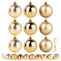 Bombki choinkowe nietłukące złote 6 cm 9 szt.