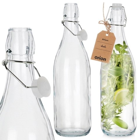 Butelka z klipsem szklana 1 l