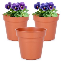 Doniczka ogrodowa plastikowa okrągła 13 cm 3 szt.