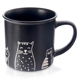 Kubek ceramiczny czarny koty 500 ml