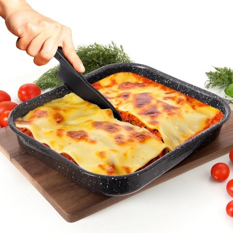 Nóż do ciasta z ząbkami czarny BLACKLINE 24,5 cm