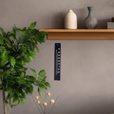 Termometr uniwersalny drewniany czarny 20 cm