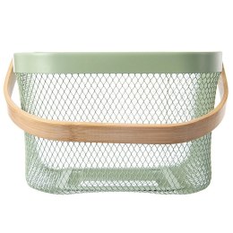 Koszyk do Przechowywania Owoców Warzyw Metalowy Zielony ORION 27x24,5 cm