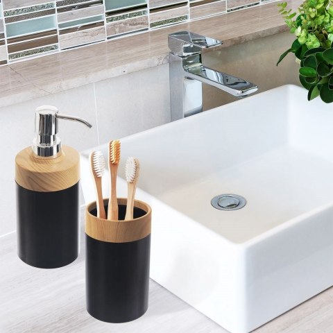 Kubek łazienkowy czarny 7,5x11,5 cm