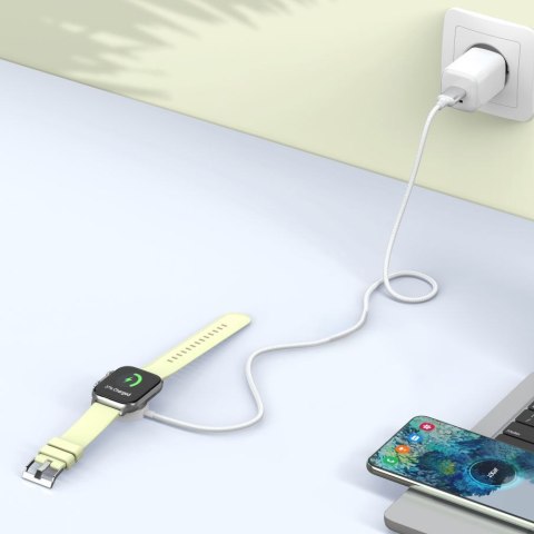 Ładowarka indukcyjna do Apple Watch USB-C 3W 1m - biała