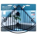 Półka pod prysznic metalowa czarna na przyssawki narożna 24x18x12,5 cm