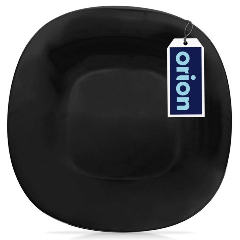 Talerz deserowy szklany czarny LUNA 20,5x20,5x1,8 cm