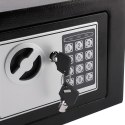 Sejf elektroniczny na klucz kod do domu biura STAL 23 x 17 x 17 cm