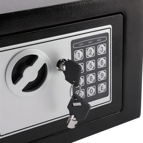 Sejf elektroniczny na klucz kod do domu biura STAL 23 x 17 x 17 cm