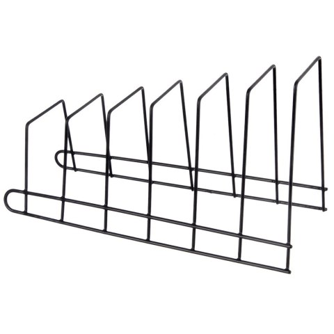 Stojak na pokrywki i talerze metalowy czarny RADKA 34,5x14x19 cm