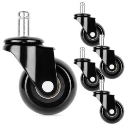 Kółka do Fotela Kauczukowe Obrotowe VILDE 5 cm Śr. 11 mm 5 szt.