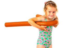 MAKARON NOODLE DO NAUKI PŁYWANIA NA BASEN COMFY POMARAŃCZOWY