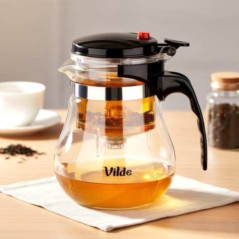 DZBANEK SZKLANY 1150ml Z ZAPARZACZEM SPUSTOWYM DO HERBATY ZIÓŁ 259417