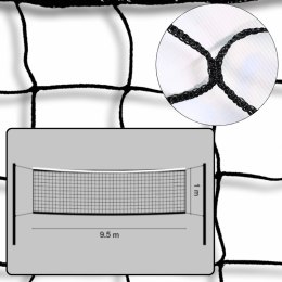 Siatka do siatkówki treningowa |9,5m x 1m| PE 3mm czarna bezwęzłowa - Legend Sport