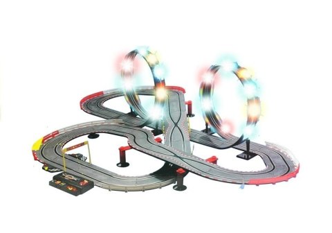 Tor Wyścigowy 2 Autka Slot Cars 1:43 Pętla Lampki Tor Wyścigowy 2 Autka Slot Cars 1:43 Pętla Lampki