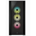 Corsair RGB Computer Case iCUE 5000X Side window, Black, ATX, Power supply included No