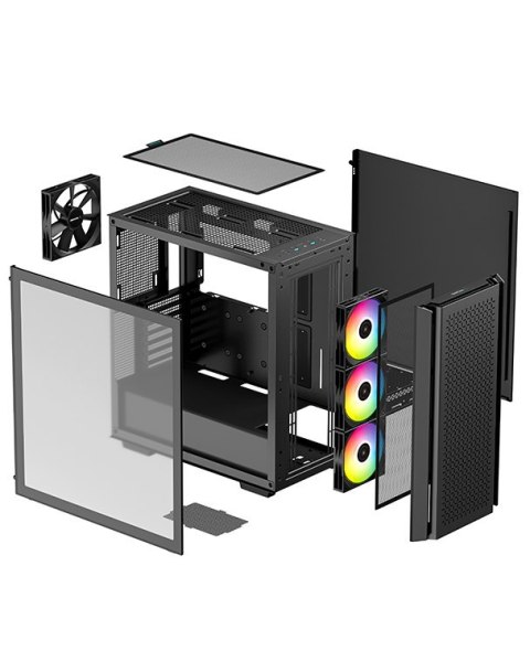 Deepcool MID TOWER CASE CG560 Side window, Black, Mid-Tower, Power supply included No Deepcool MID TOWER CASE CG560 Side window, Black, Mid-Tower, Power supply included No