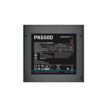 Deepcool PK650D ATX12V V2.4, 650 W, 80 PLUS Bronze Certified Deepcool PK650D ATX12V V2.4, 650 W, 80 PLUS Bronze Certified