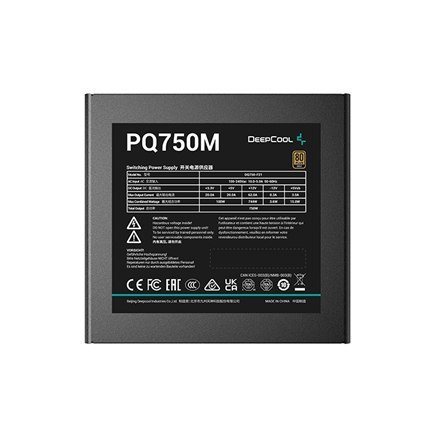 Deepcool PQ750M ATX12V V2.4, 750 W, 80 PLUS Gold Certified Deepcool PQ750M ATX12V V2.4, 750 W, 80 PLUS Gold Certified