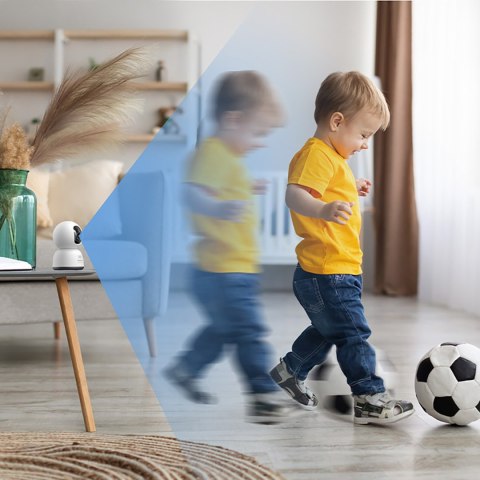 Kamera wewnętrzna Security P1 Lite do monitoringu microSD Wi-Fi 2K - biała