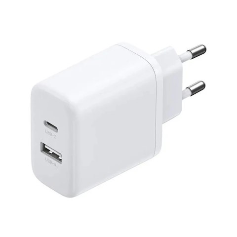 Ładowarka sieciowa X227 GaN USB-A USB-C 20W - biała