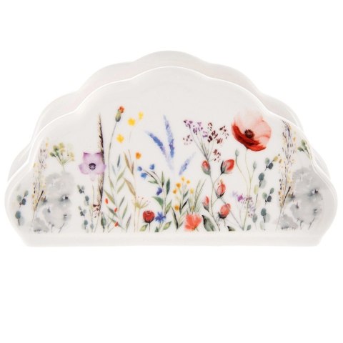 Serwetnik Porcelanowy Wzór MAKI Kwiaty 13 x 4,5 x 7 cm ORION