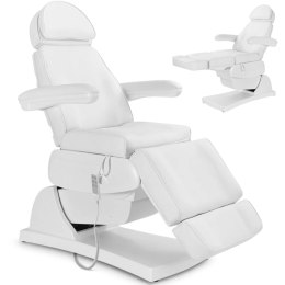 Fotel kosmetyczny do tatuażu masażu spa elektryczny 3 silniki 200 W LATINA - biały