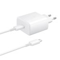 Ładowarka sieciowa Samsung EP-TA845EWE 45W z kablem USB-C 1.8m - biała