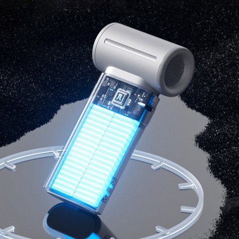 Mini dmuchawa wiatrak wentylator przenośny USB-C 5000mAh - szary