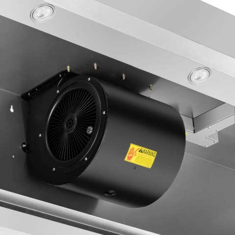 Okap pochłaniacz gastronomiczny z silnikiem oświetleniem STAL 160 cm 1500m3/h 250 W