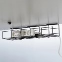 Organizer na Kable pod Blat Biurko Metalowy Czarny VILDE 43 x 17 x 10 cm