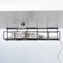 Organizer na Kable pod Blat Biurko Metalowy Czarny VILDE 43 x 17 x 10 cm