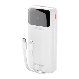Powerbank 20000mAh 22.5W PD USB-C USB-A z wbudowanymi kablami iPhone Lightning USB-C - biały
