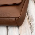 Torba męska skórzana na laptopa na ramię brązowa Paolo Peruzzi IM-03-BR