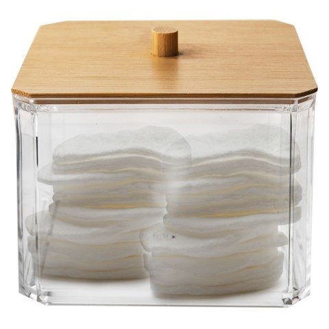 Pojemnik na Płatki Kosmetyczne WHITNEY 9,5 x 9,5 x 7,5 cm ORION Bambus