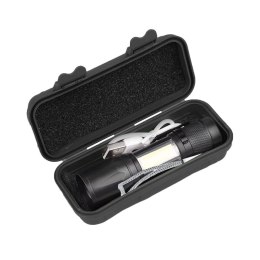 LATARKA LED ZOOM AKU 5W XPE+ COB+ ETUI