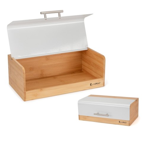 CHLEBAK BAMBUSOWY POJEMNIK NA PIECZYWO E-6068 BIAŁY