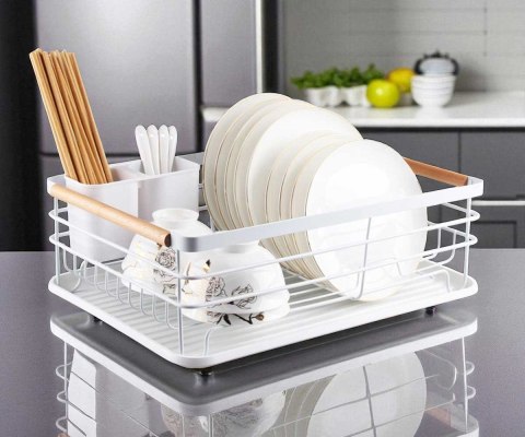 SUSZARKA DO NACZYŃ Z OCIEKACZEM I TACĄ E-8057