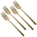Widelczyki Deserowe Stal Złote 15 cm EXCELLENT HOUSEWARE Zestaw 4 szt.
